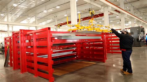 racking system for sheet metal